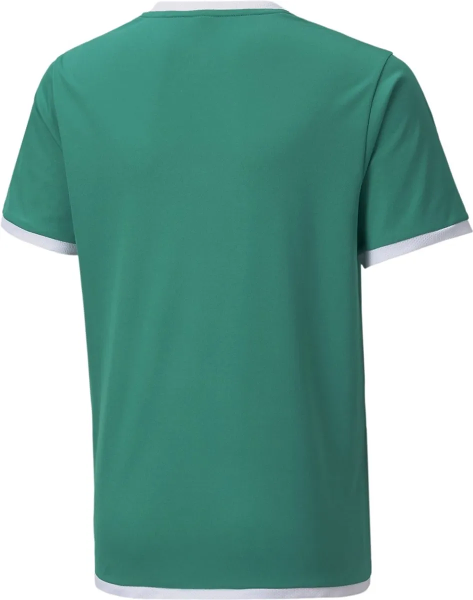 PUMA Teamliga Shirt Korte Mouw Kinderen 176 - Groen/Wit
