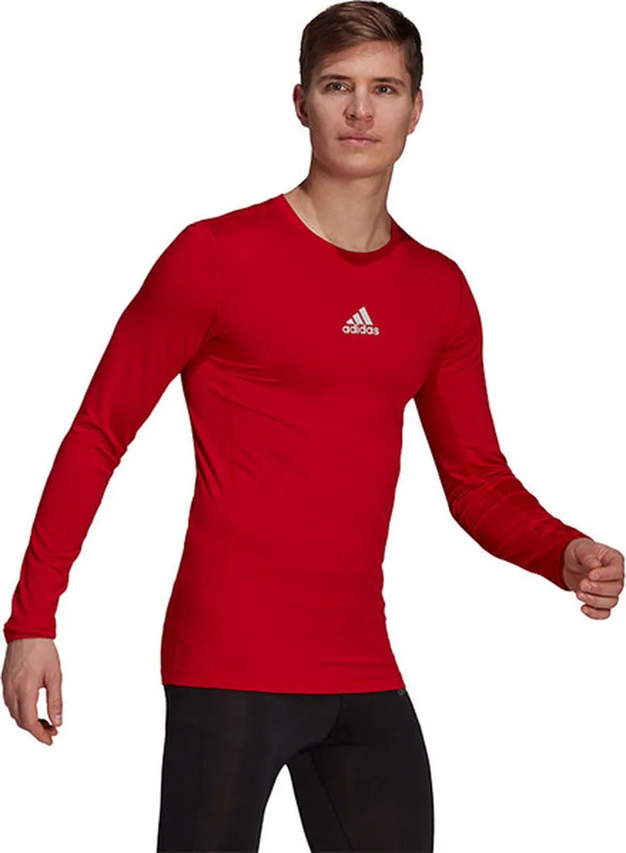 Adidas Techfit Long Sleeve Top GU7336 - Compressie - Rood