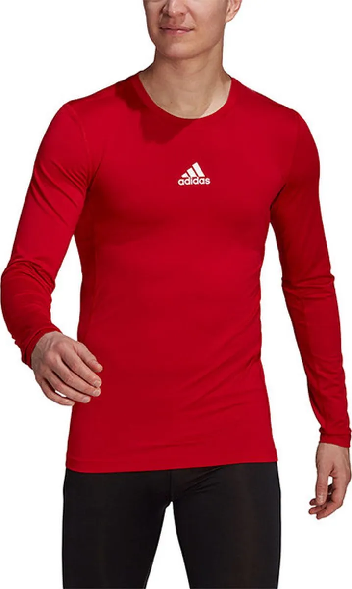 Adidas Techfit Long Sleeve Top GU7336 - Compressie - Rood