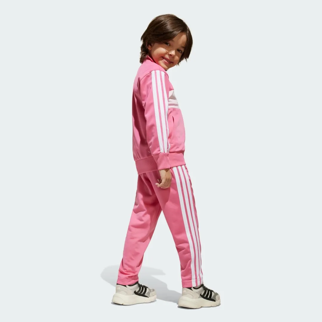 Adidas Tiberio 3-Stripes Trainingspak Kids JI6208 - Roze - 122