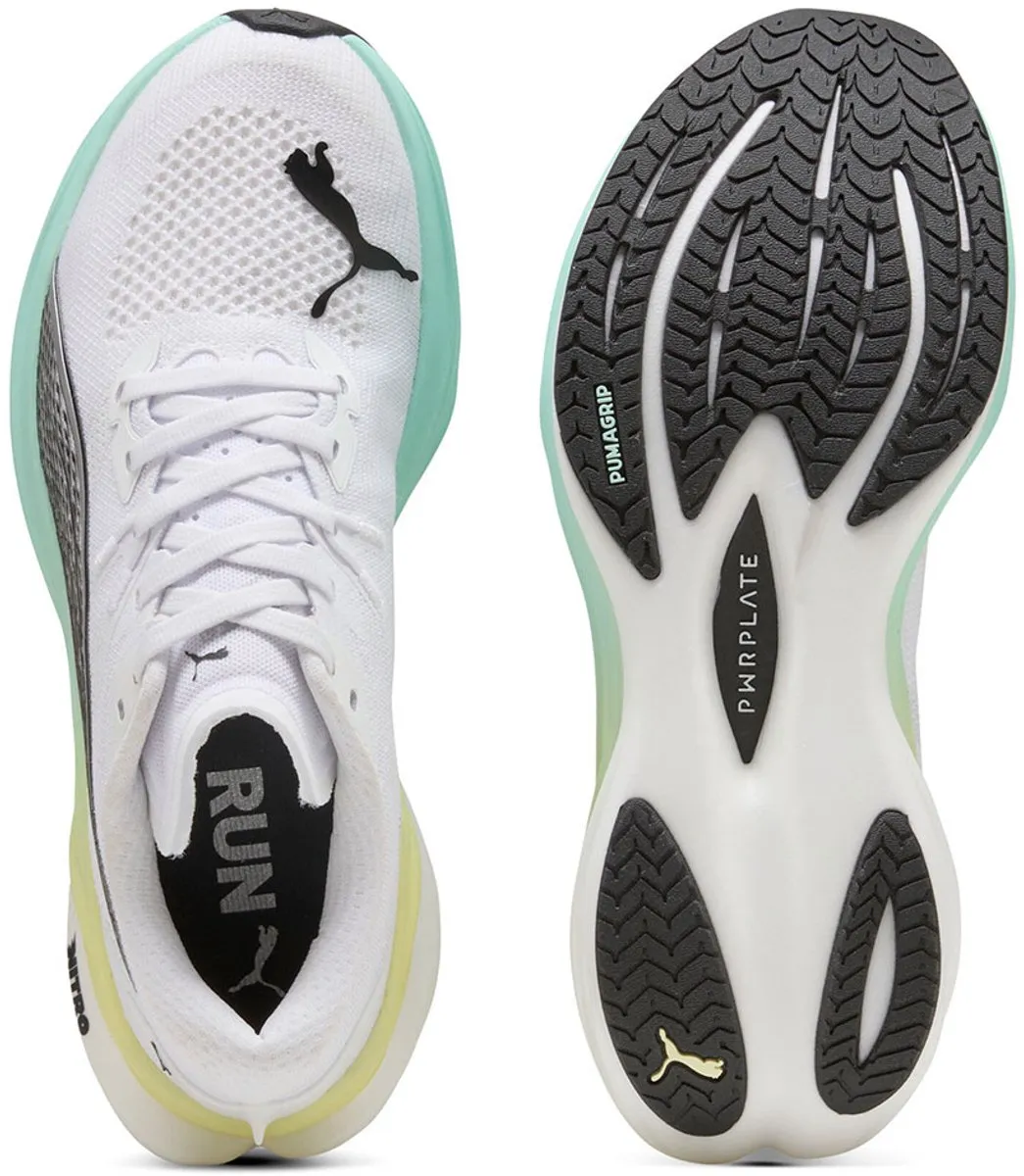 PUMA Deviate Nitro 3 Hardloopschoenen - 36 - Wit/Mint - afbeelding 2 van 6