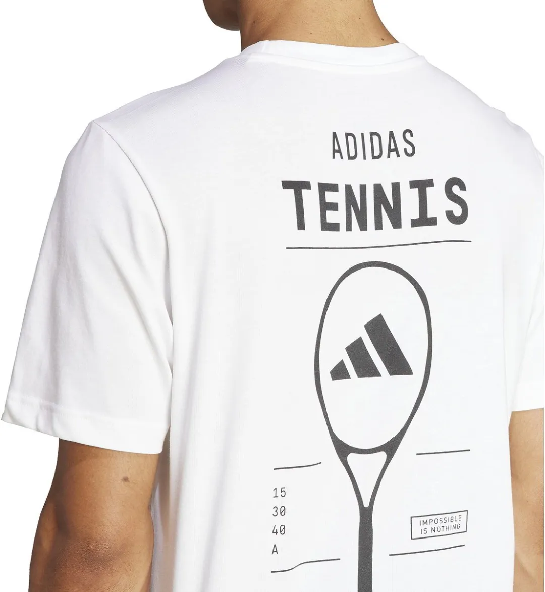 Adidas Graphic Tennisshirt Heren - L - Wit