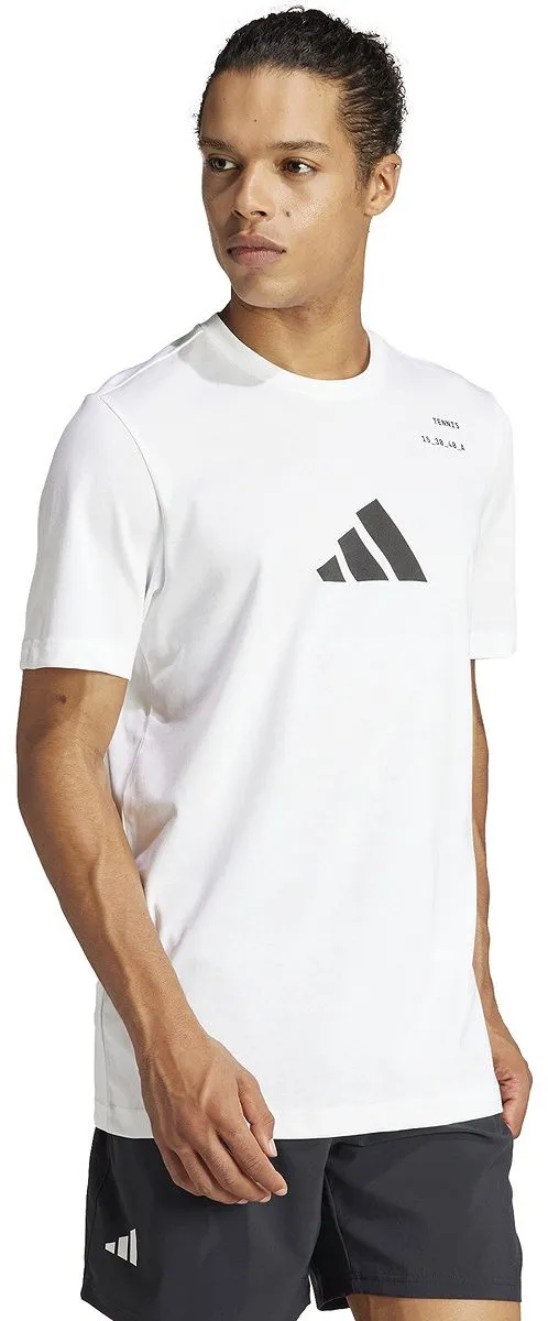 Adidas Graphic Tennisshirt Heren - L - Wit - afbeelding 6 van 6