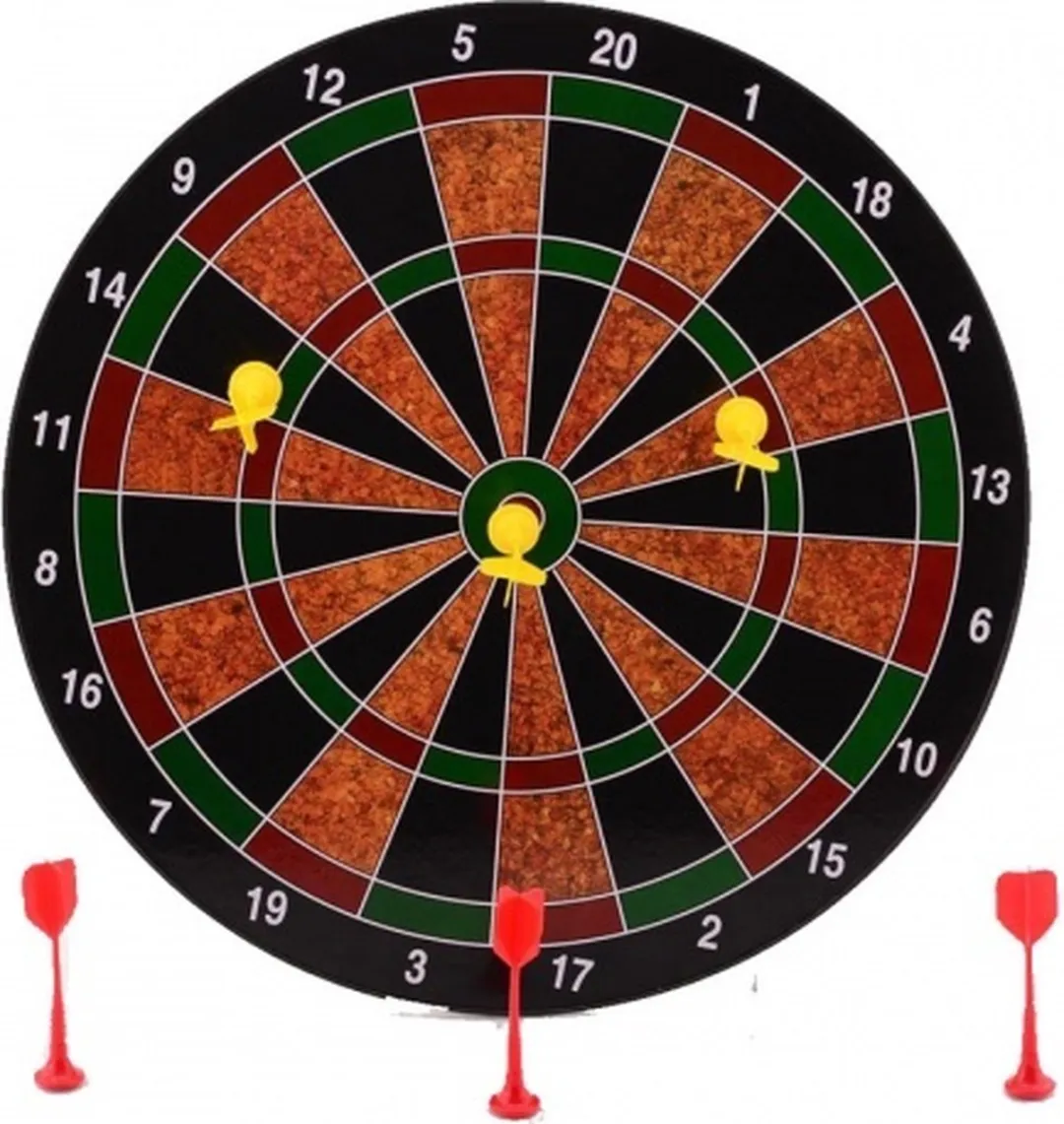 Johntoy Magnetisch Dartbord 41cm - 181271 - Inclusief pijlen