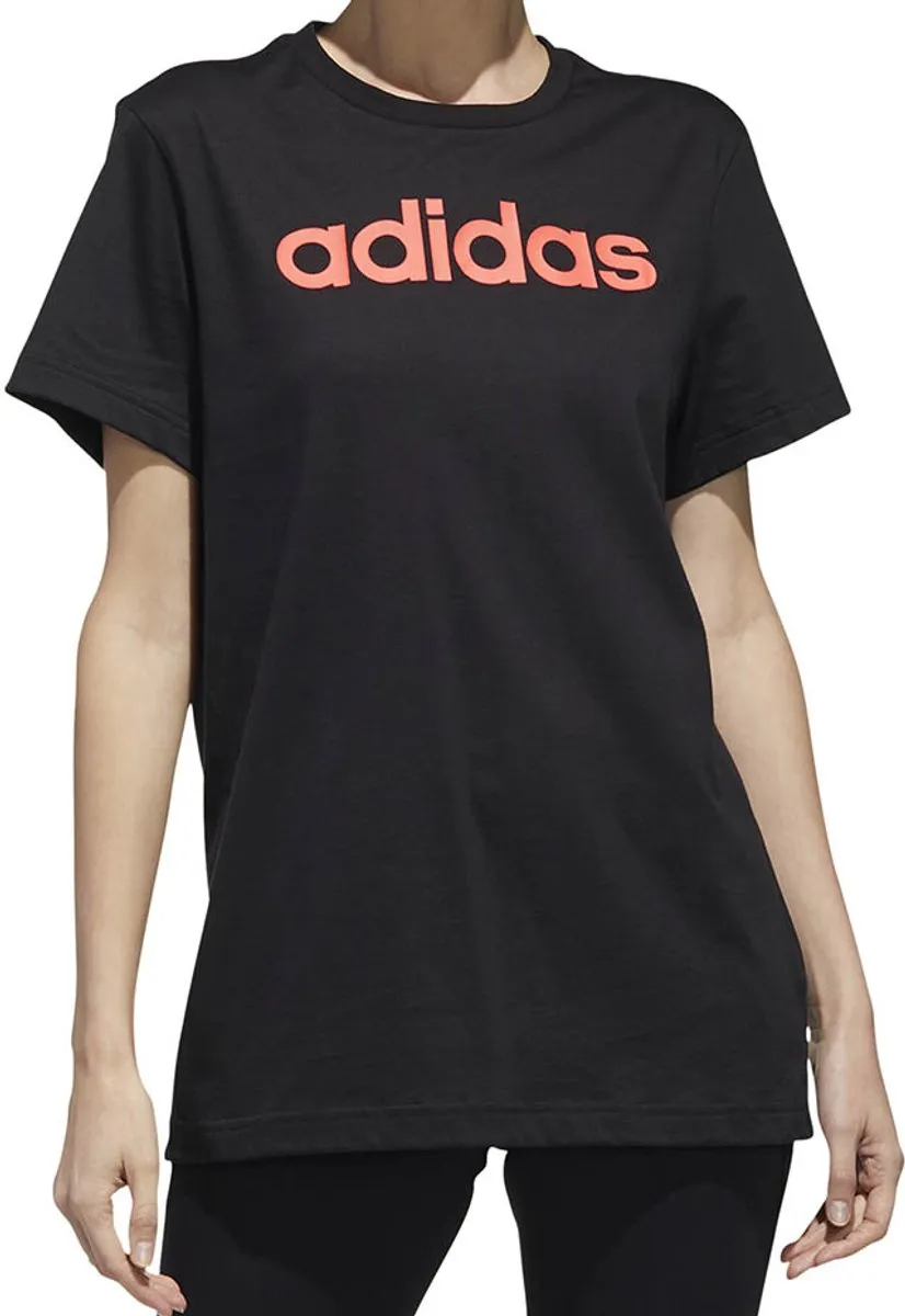adidas Essentials Linear Loose Tee Dames - 2XS - Zwart