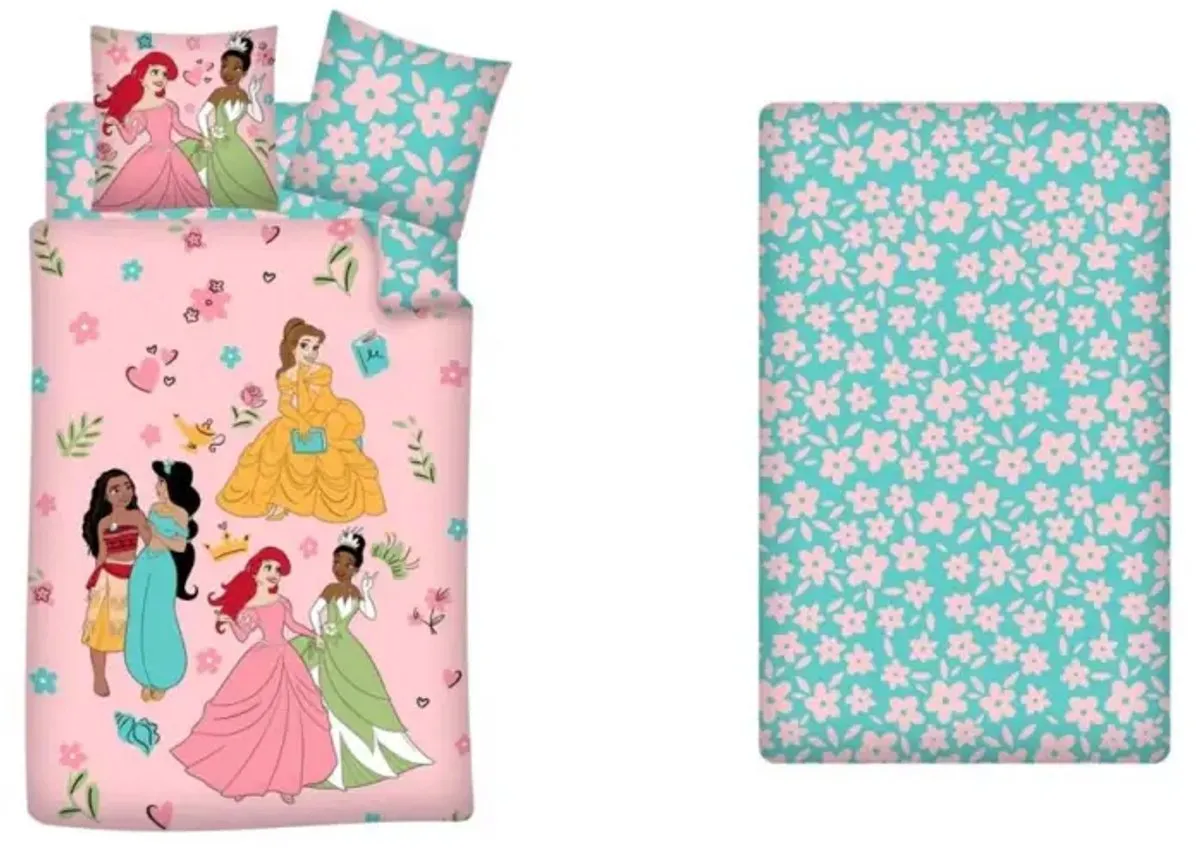 Disney Princess Dekbedovertrek Multicolor - 140x200cm + 90x200cm + 25cm