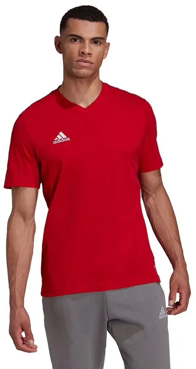 Adidas Entrada 22 T-Shirt Heren - Rood S - afbeelding 6 van 6
