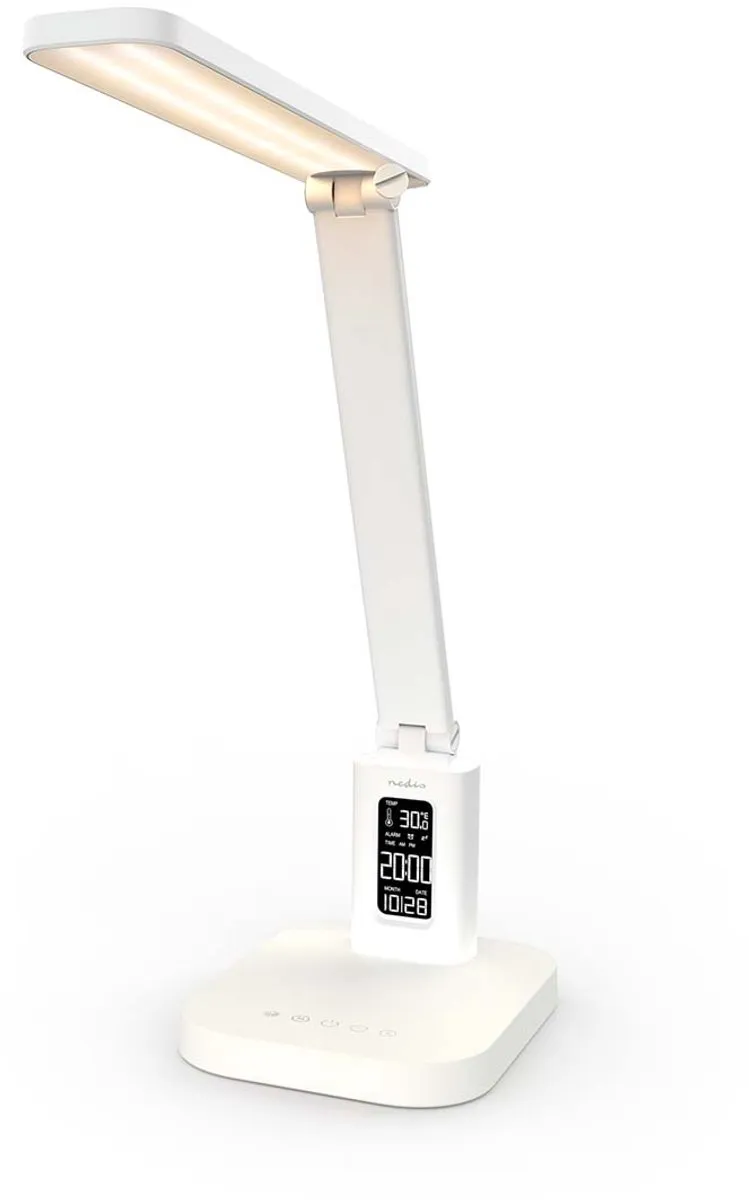 Nedis LED Bureaulamp Oplaadbaar - 220 Lm - Dimbaar - Wit