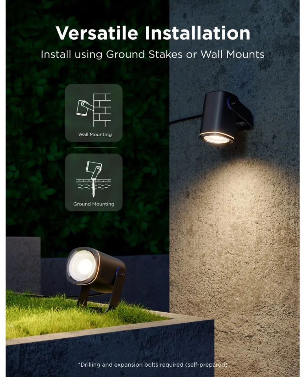 Govee Outdoor Spotlights 2 - 2x LED-spots 11W 4000K - Zwart