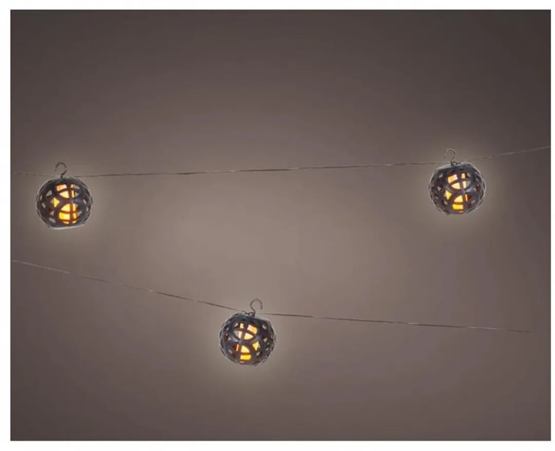 Lumineo Solar Stringlights 480 Warm Wit - Amber Glas - Zwart Snoer
