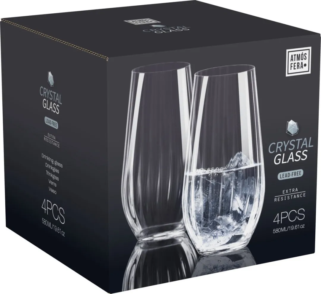 Cookinglife Verano Longdrinkglazen Set - 4 Stuks 580ml - Transparant