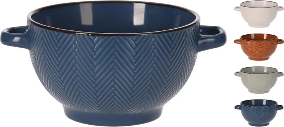 Excellent Houseware Soepkom Aardewerk 680ml