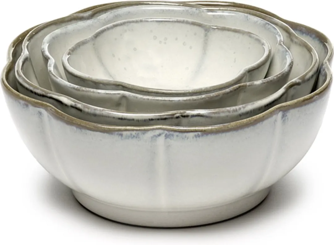Serax Kom Geribbeld XL 15cm - Set van 4