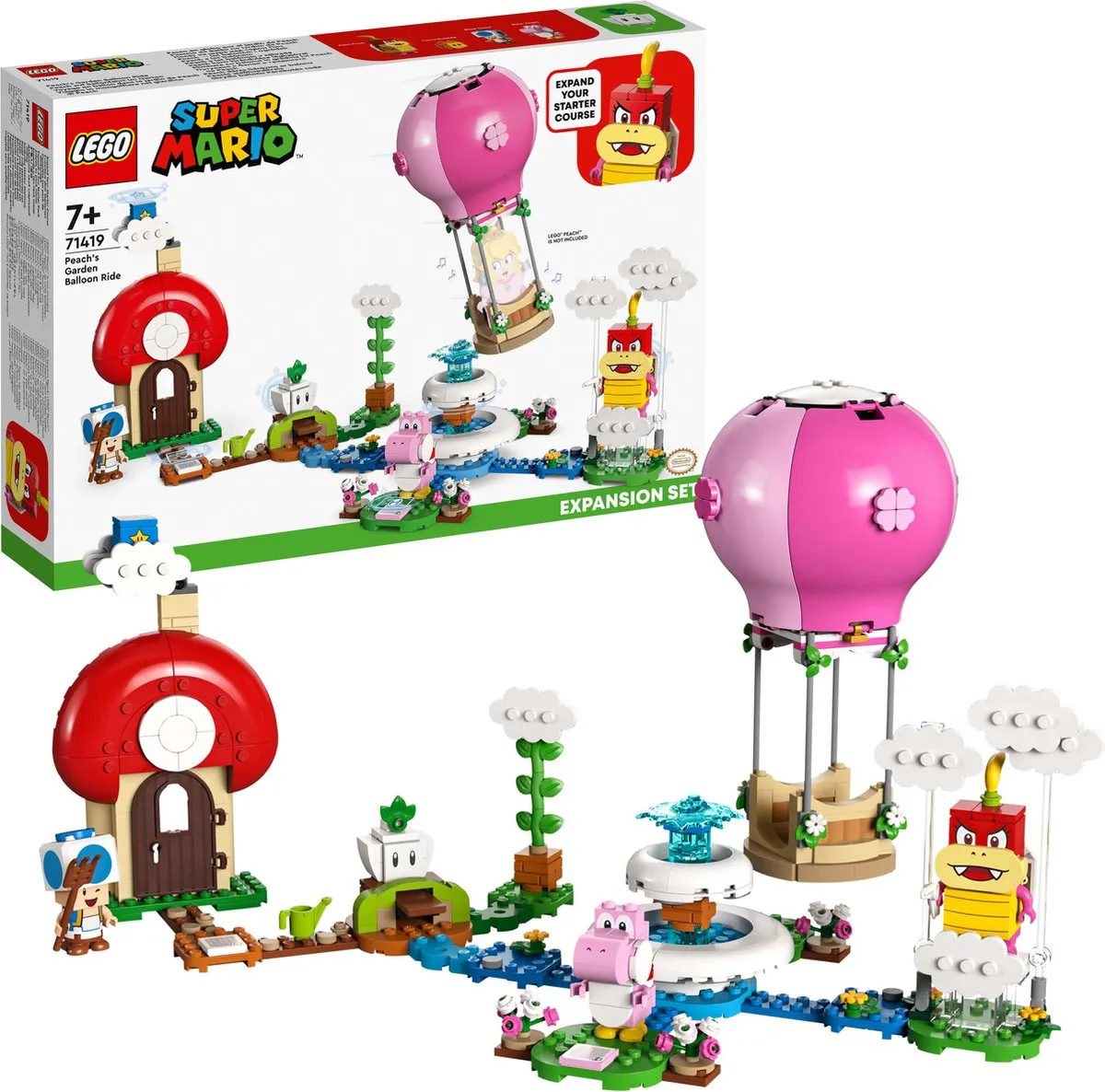 LEGO Super Mario 71419 Uitbreidingsset Peach' Tuin Ballonvaart - 453 Stukken - afbeelding 2 van 6
