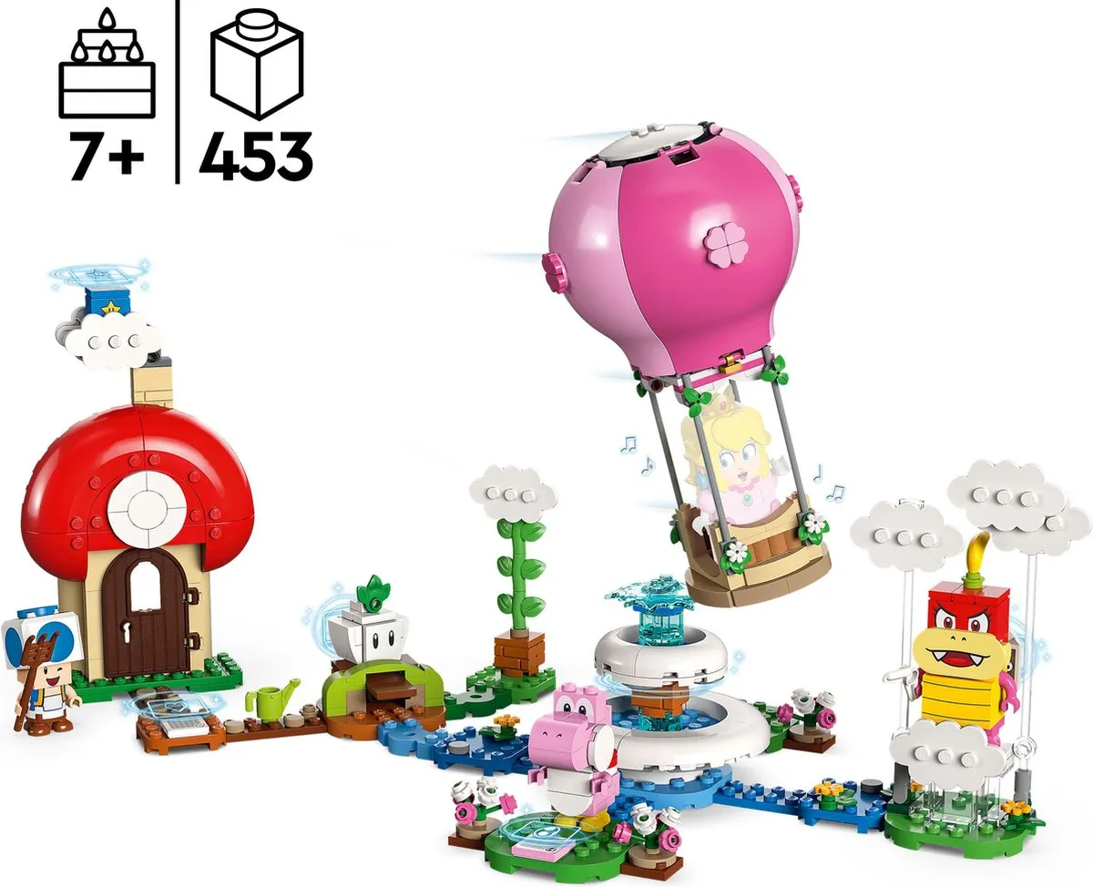 LEGO Super Mario 71419 Uitbreidingsset Peach' Tuin Ballonvaart - 453 Stukken - afbeelding 6 van 6