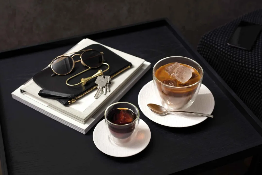 Villeroy & Boch Manufacture Rock Espressoglas 70ml - Zwart - 2 Stuks