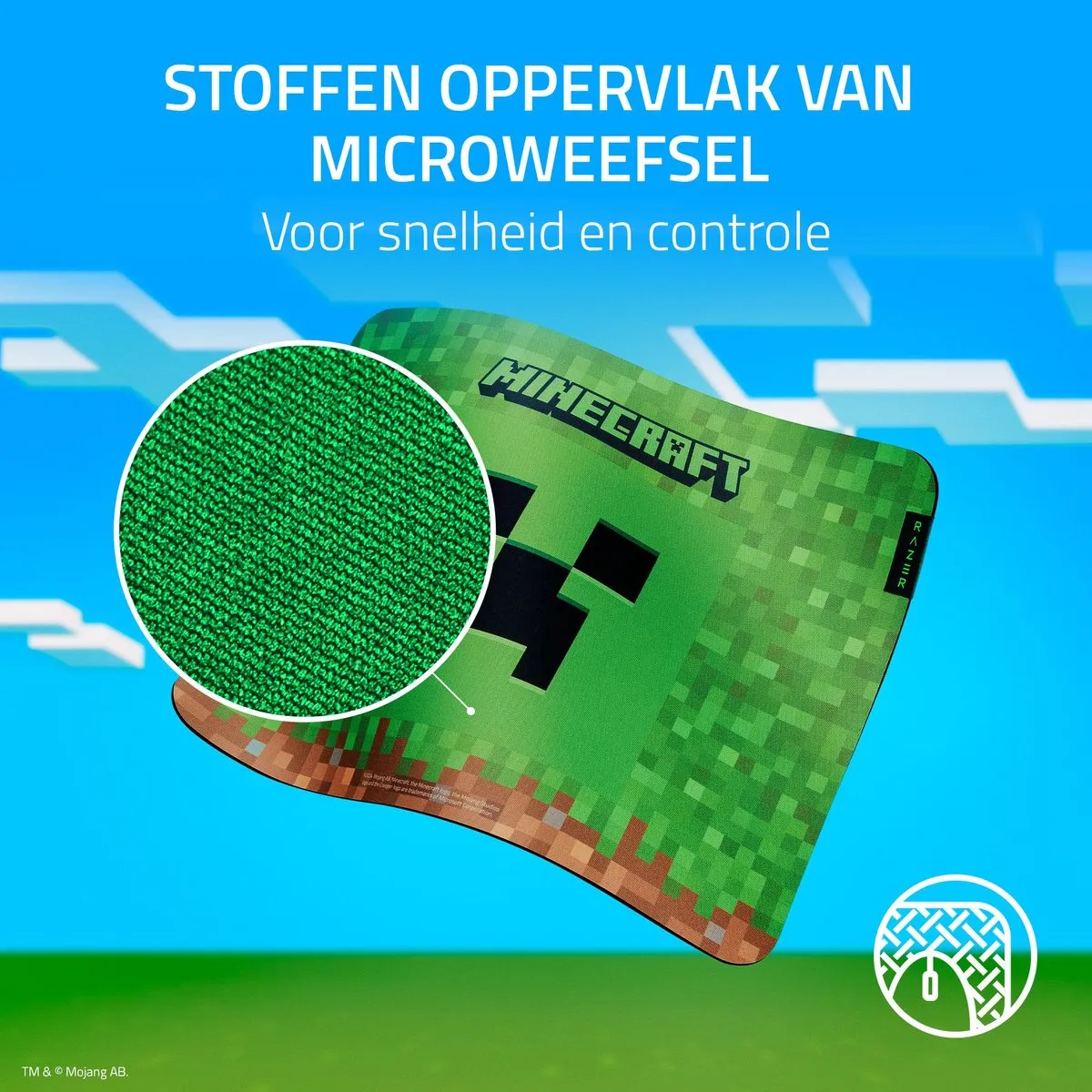 Razer Gigantus V2 M Muismat - Minecraft Groen