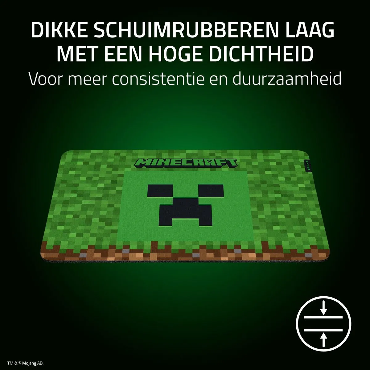 Razer Gigantus V2 M Muismat - Minecraft Groen