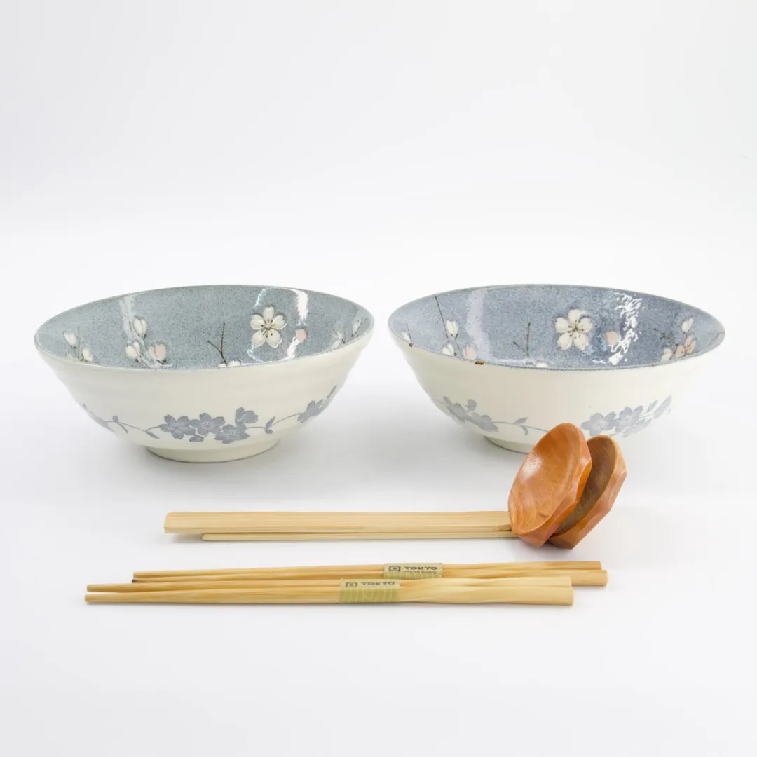 Tokyo Design Studio Kommen Set Fujisakura - 6-delig - 1000ml - Grijs