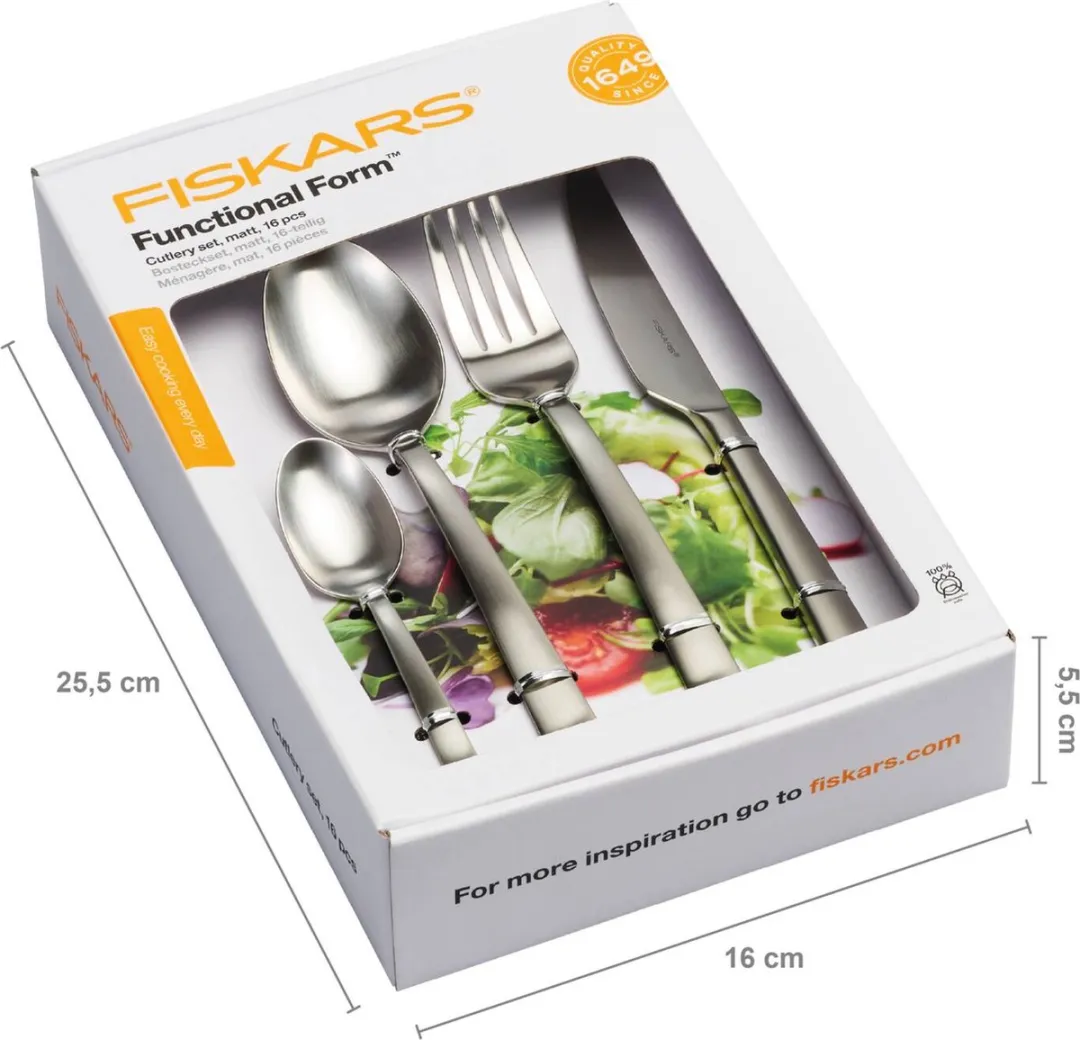 Fiskars Bestekset 16-delig FF 1002958 - 4 Personen - Zilver