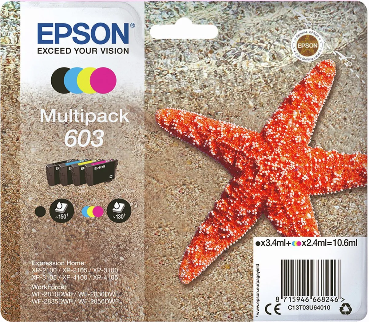 Epson 603 Inktcartridge Multipack - 4 Stuks