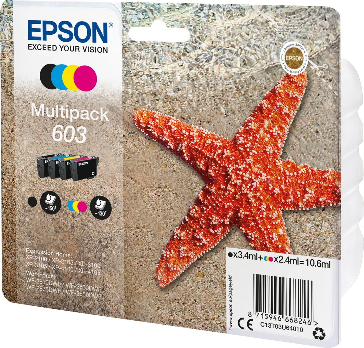 Epson 603 Inktcartridge Multipack - 4 Stuks