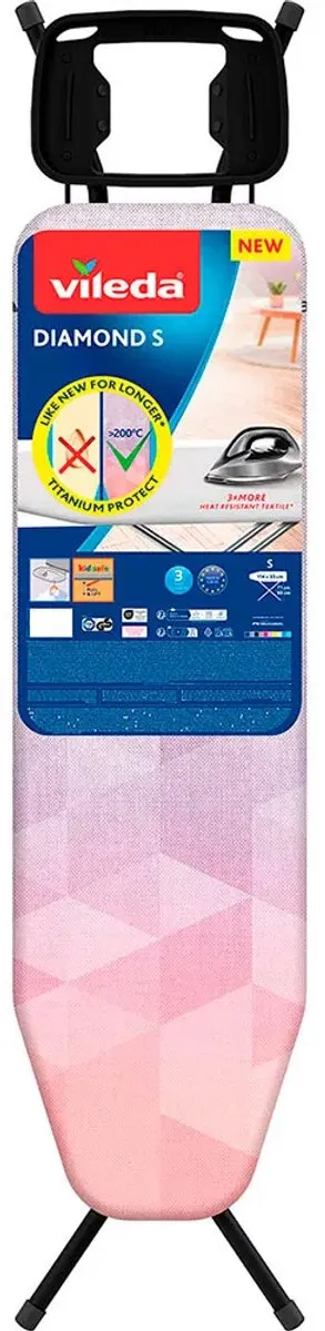 Vileda Diamond S Strijkplank - Roze - afbeelding 2 van 2