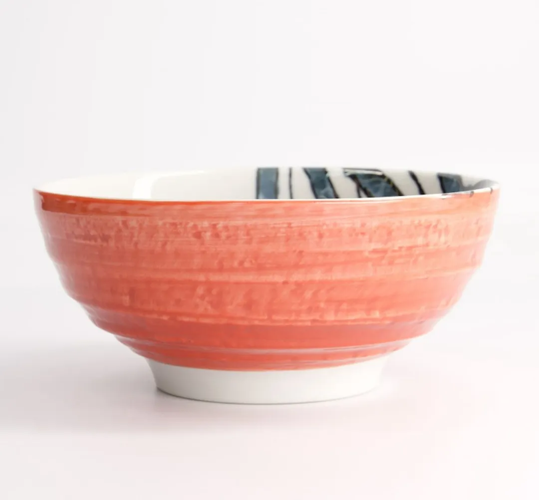Tokyo Design Studio Bekers Rijstschaal 11.2x7.2cm - 300ml - Rood/Wit
