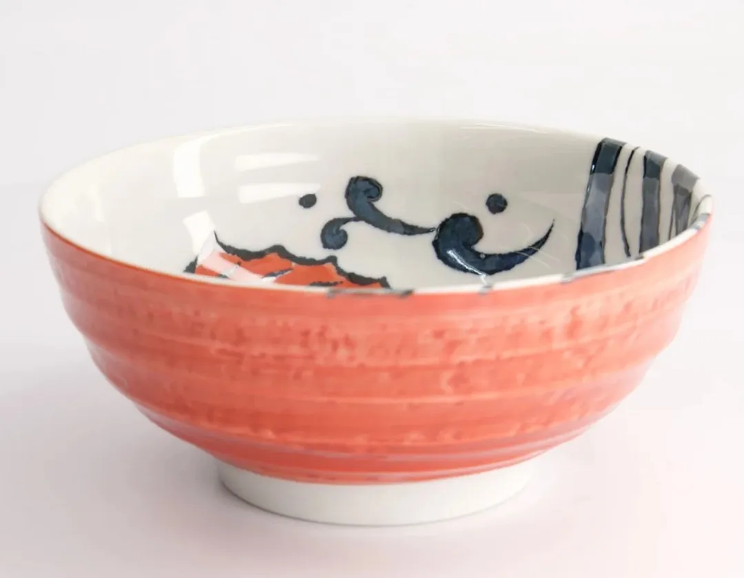 Tokyo Design Studio Bekers Rijstschaal 11.2x7.2cm - 300ml - Rood/Wit