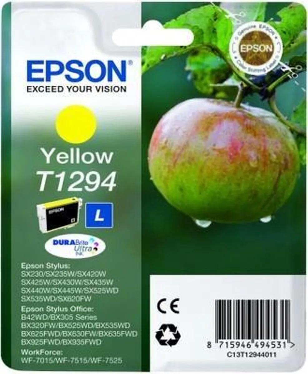 Epson T12944011 DURABrite Ultra Inkt - Geel - 7ml