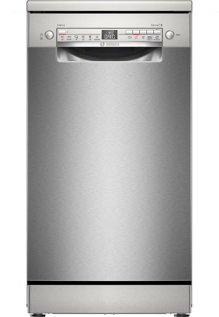 Bosch SPS2HK155E Vrijstaande Vaatwasser 45cm - 10 Couverts - Geborsteld staal