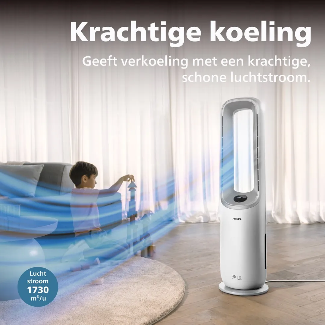 Philips 7000 Series AMF765/10 Luchtreiniger/Ventilator 2-in-1 - Wit
