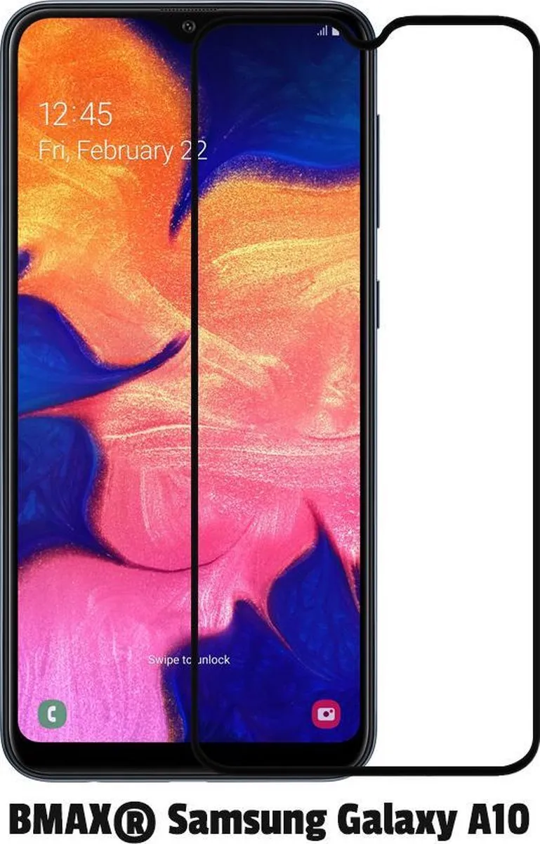 BMAX Screenprotector Full Cover Glas - Samsung Galaxy A10 - 2 Stuks