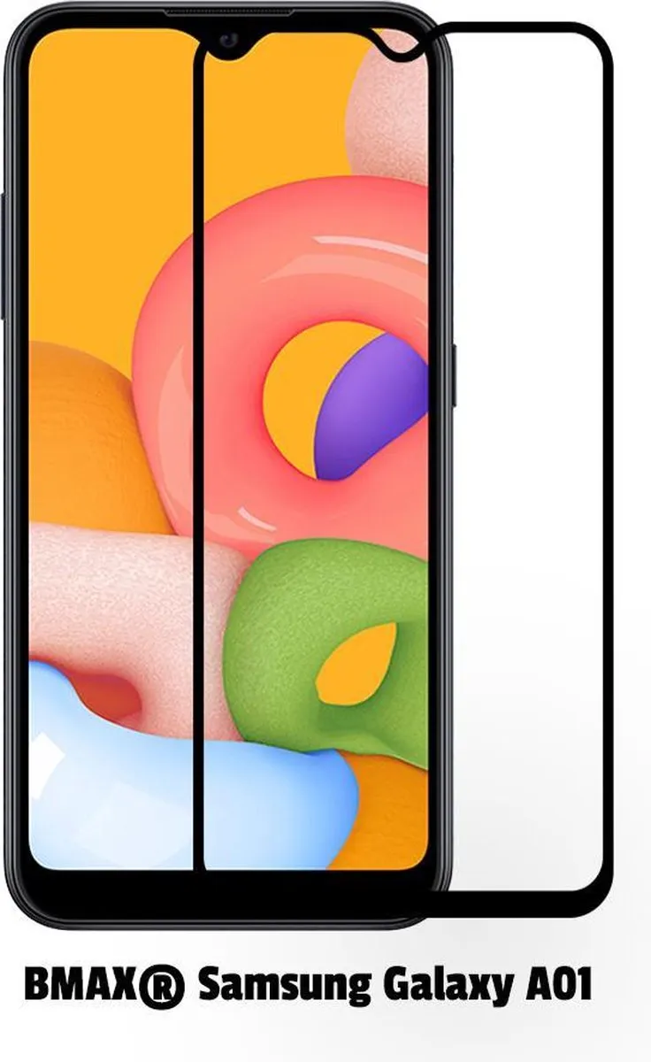 BMAX Screenprotector Samsung Galaxy A01 - 2 Stuks - Zwart