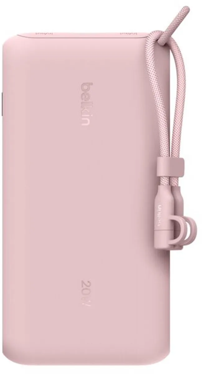 Belkin Power Bank BPB028HQPK 20000mAh - 20W - 3x Oplaadpoort - Roze