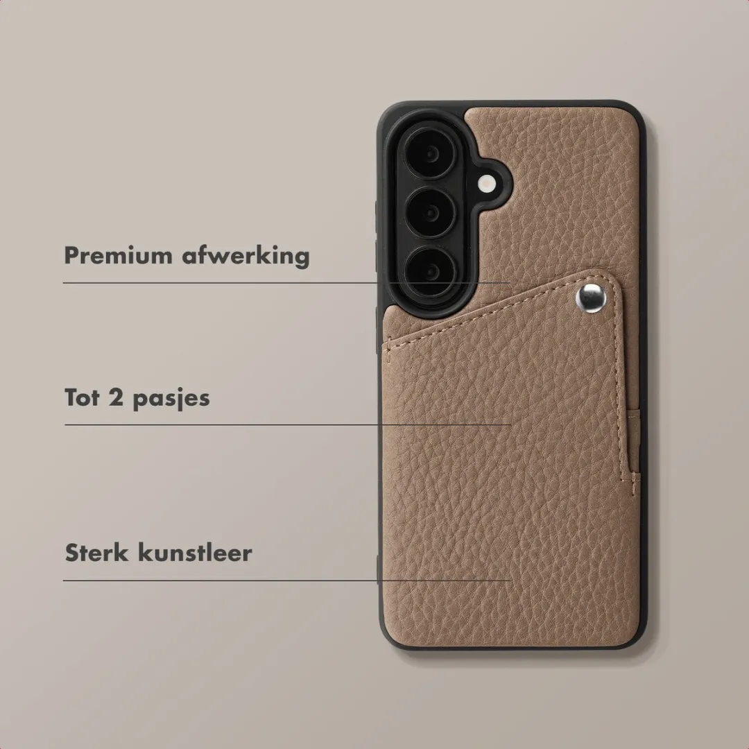 Selencia Hoesje Samsung Galaxy S26 Plus - Backcover Pashouder Mocha Brown