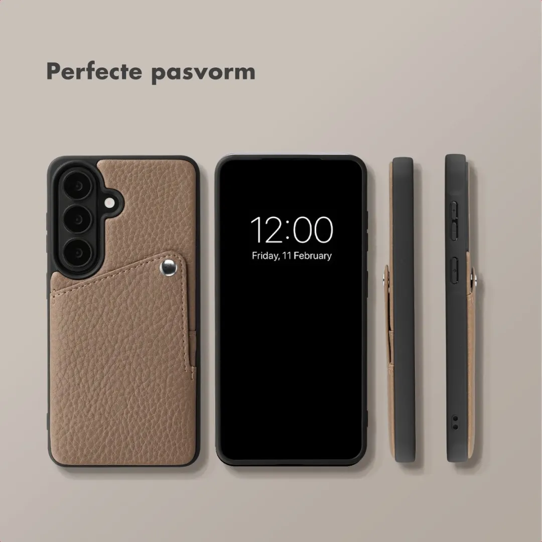 Selencia Hoesje Samsung Galaxy S26 Plus - Backcover Pashouder Mocha Brown - afbeelding 6 van 6