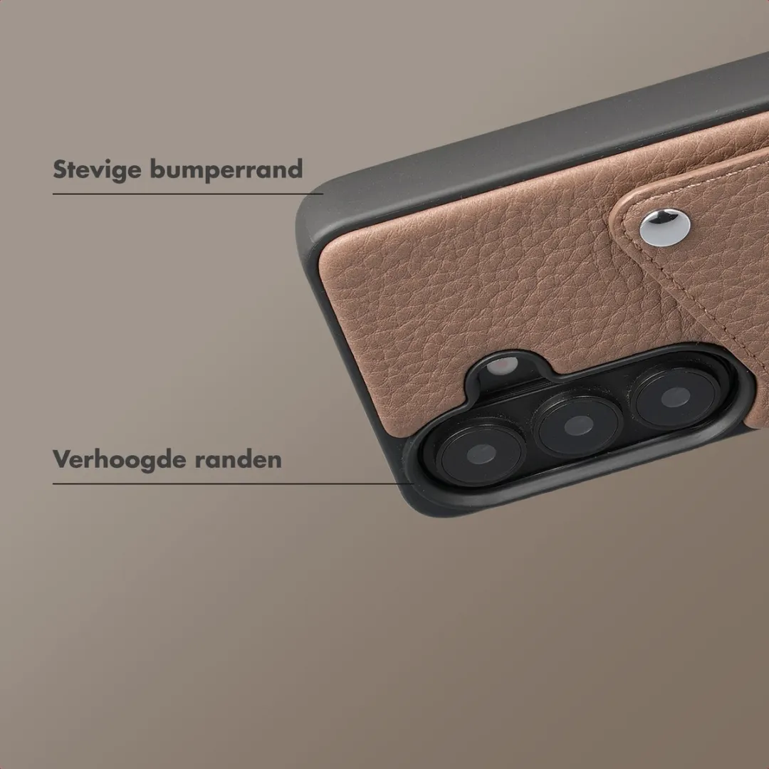 Selencia Hoesje Samsung Galaxy S26 Plus - Backcover Pashouder Mocha Brown