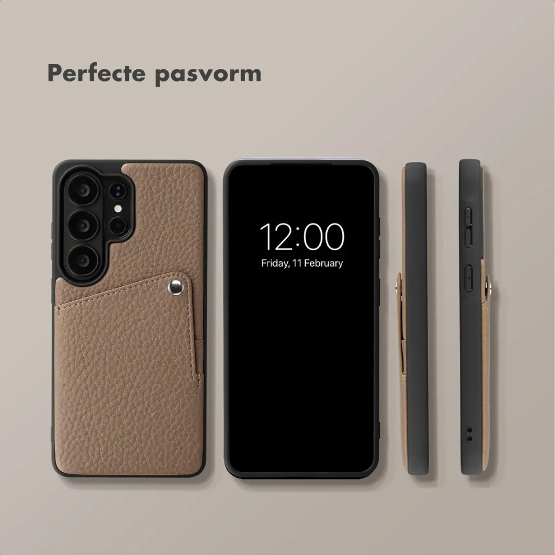 Selencia Hoesje Samsung Galaxy S26 Ultra - Pashouder Mocha Brown - afbeelding 6 van 6