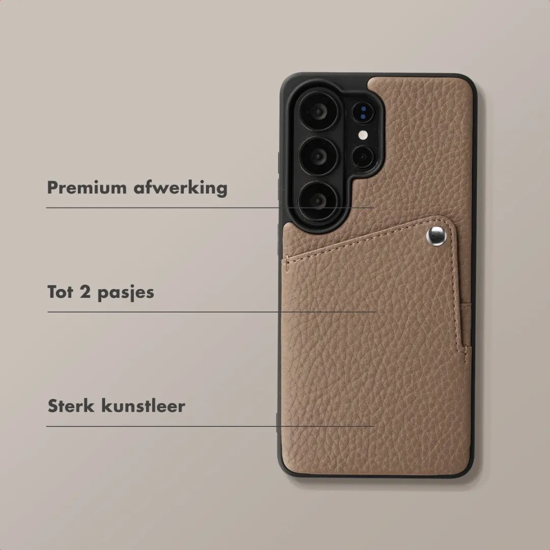 Selencia Hoesje Samsung Galaxy S26 Ultra - Pashouder Mocha Brown