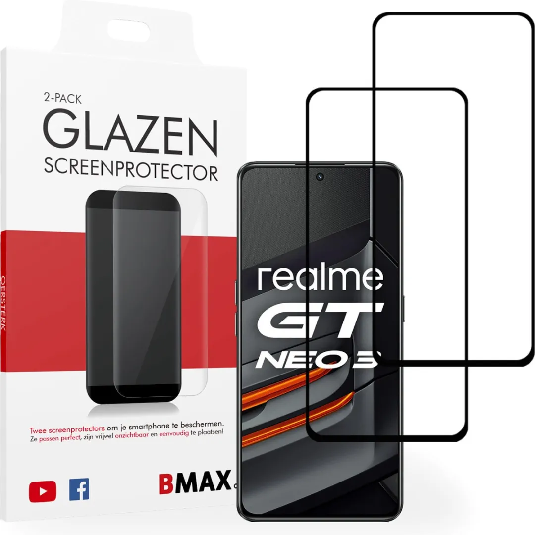 BMAX Realme GT Neo 3 Screenprotector 2-pack