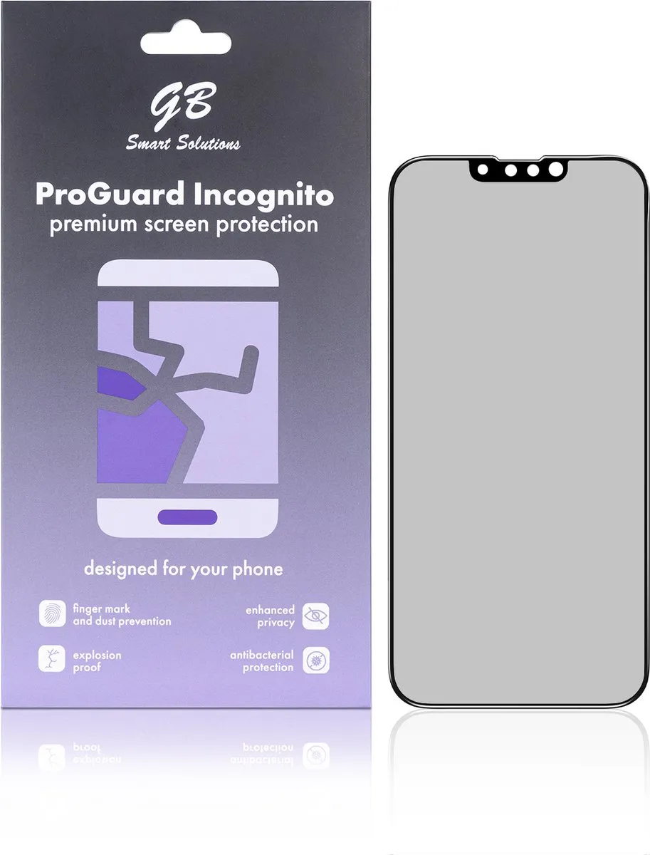 GB ProGuard Incognito Privacy Screenprotector iPhone 13/13 Pro/14/16e - 2 Stuks - afbeelding 6 van 6