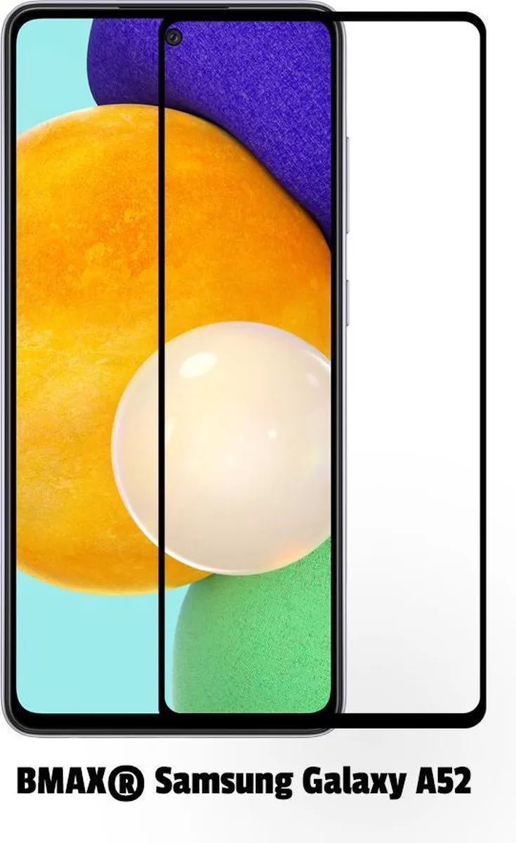 BMAX Screenprotector Samsung Galaxy A52 - 2 Stuks - Zwart