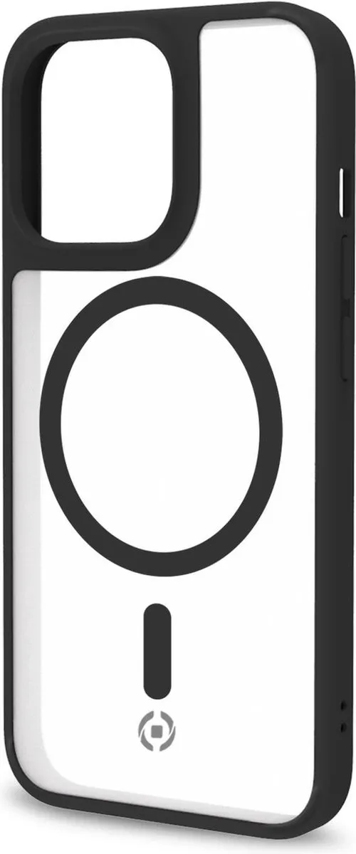 Celly MagMatt Siliconen Hoesje iPhone 14 Pro - Transparant/Zwart - afbeelding 2 van 5