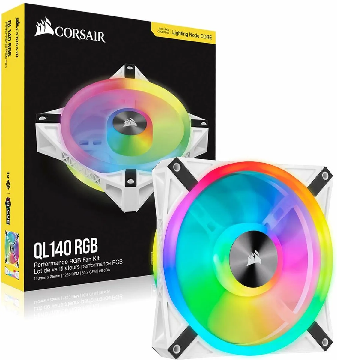 Corsair iCUE QL140 RGB Ventilator 140mm - Wit