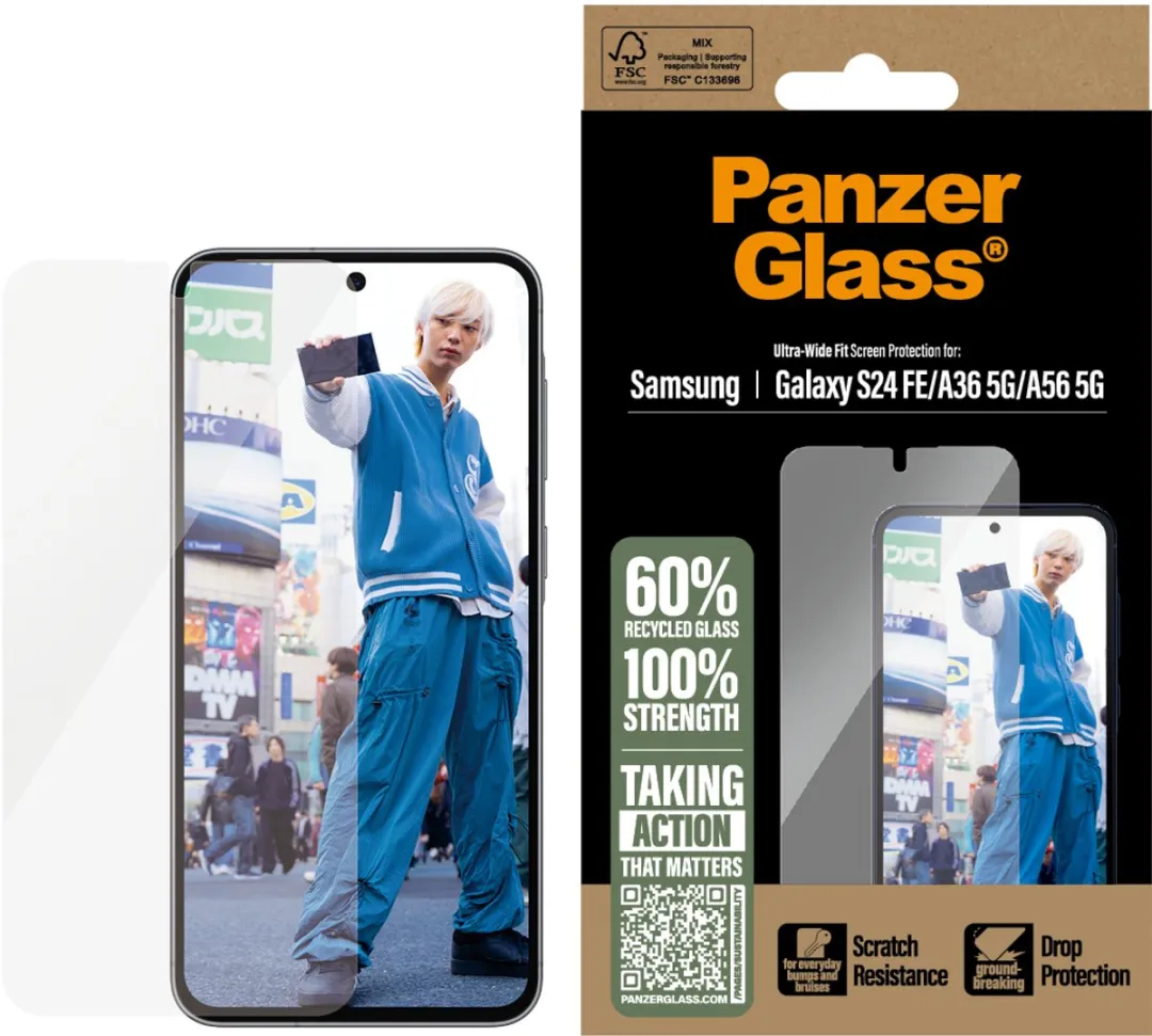 PanzerGlass Screen Protector Samsung Galaxy S24 FE/A56 5G - Ultra-Wide Fit