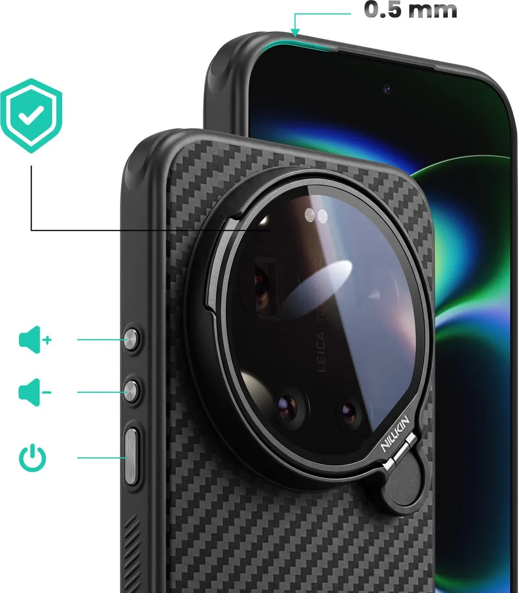 Nillkin CarboProp Hoesje Xiaomi 17 Ultra - Zwart