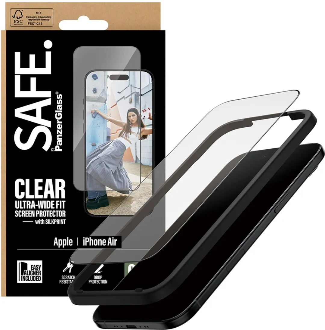 PanzerGlass SAFE. iPhone 7 Schermbeschermer - Doorzichtig - Zwart Frame