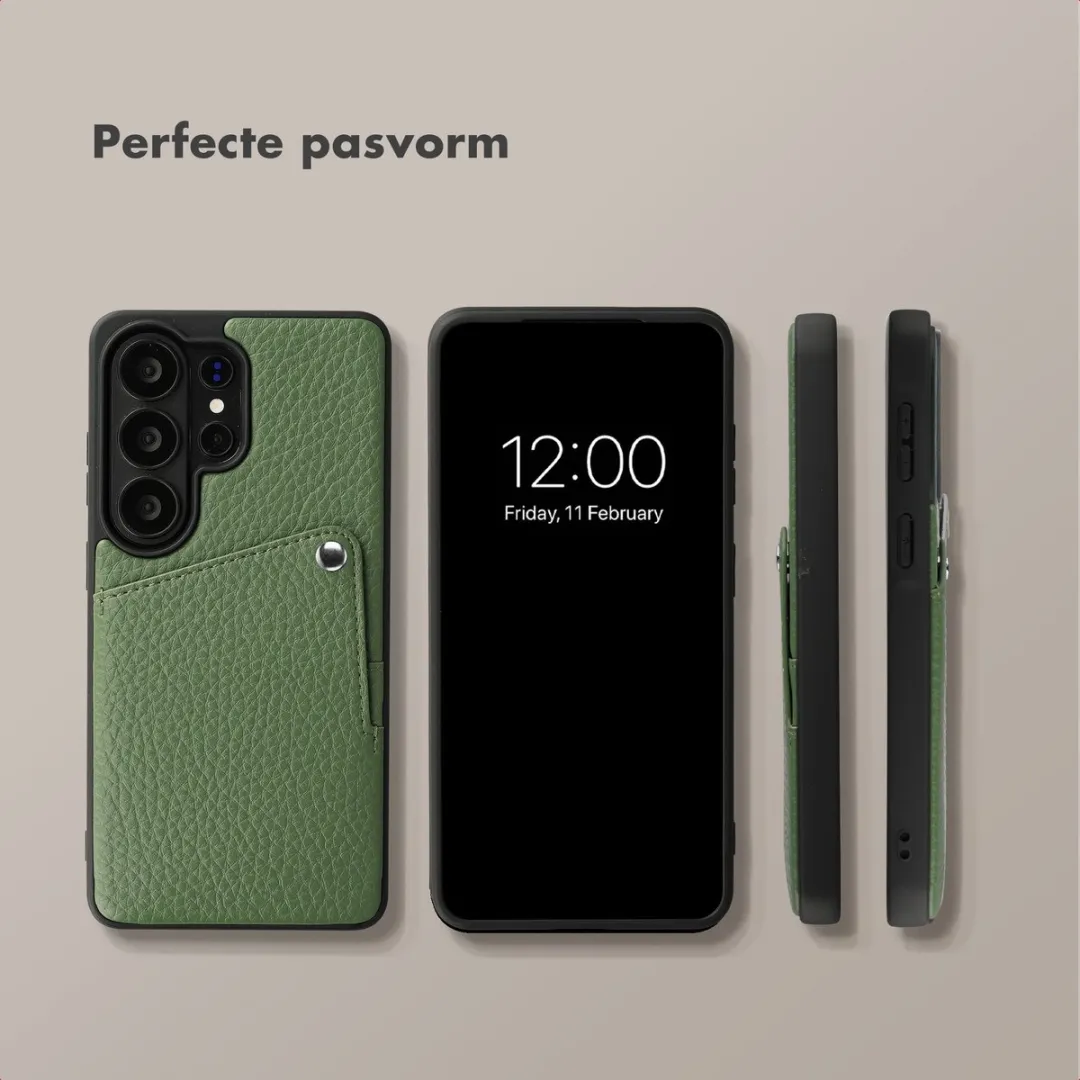 Selencia Hoesje Samsung Galaxy S26 Ultra - Sage Green - 2 Pasjes