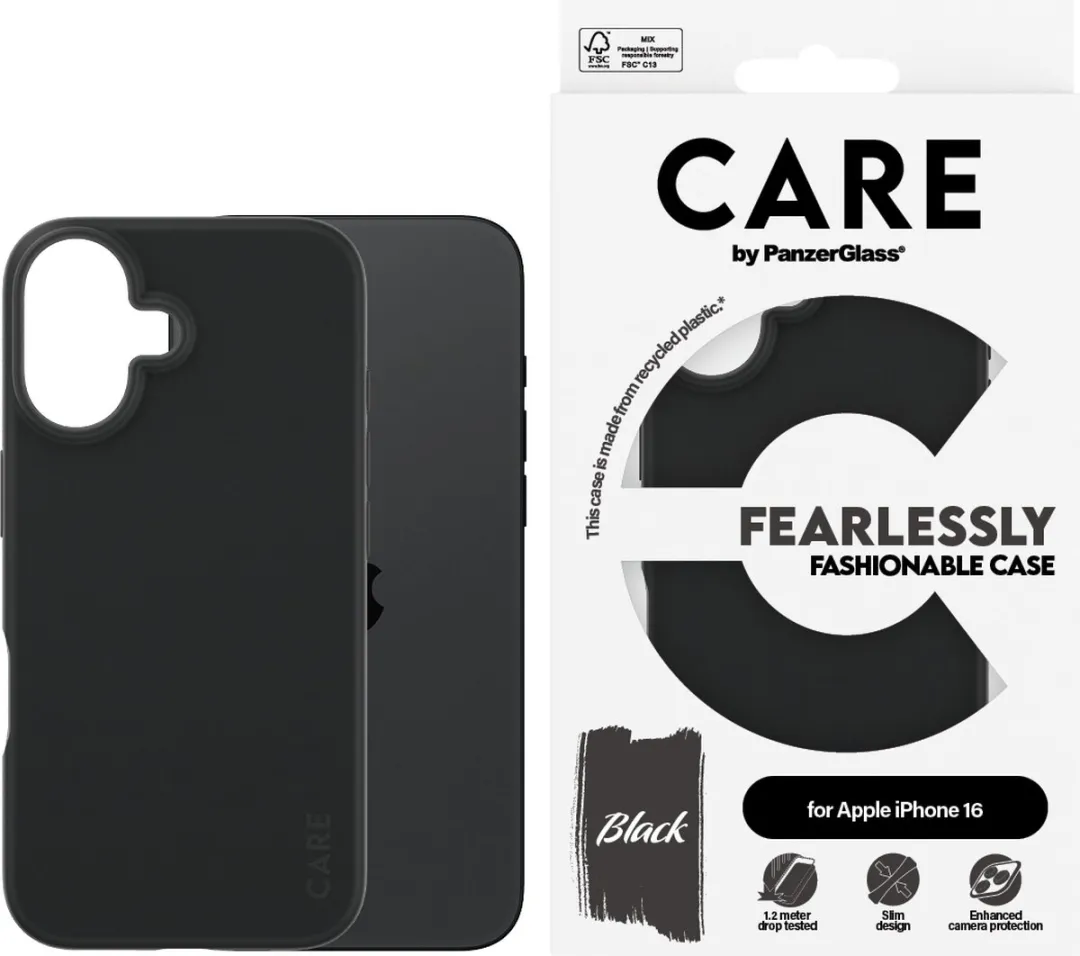 PanzerGlass CARE iPhone 15 Hoes - Zwart